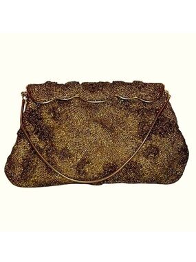 1960’s HONG KONG MADE all hand strung gold beads floral design exquisite